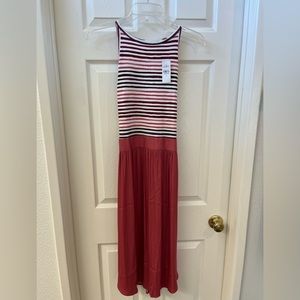 Loft, size 6, sleeveless dress with tie back